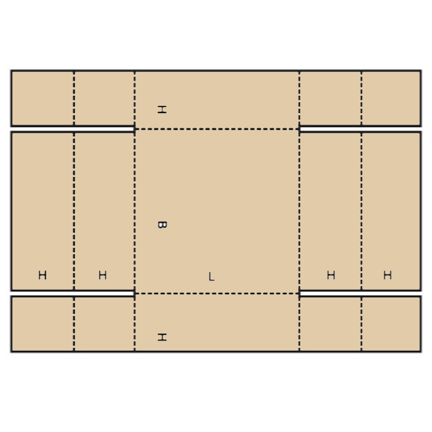 Plan à plat FEFCO 454