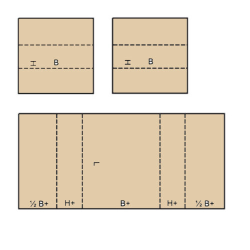 Etui en croix 3 pièces sur-mesure, double cannelure – Image 2