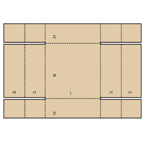 Caisse carton carrée sur-mesure, autobloquante, double cannelure – Image 2