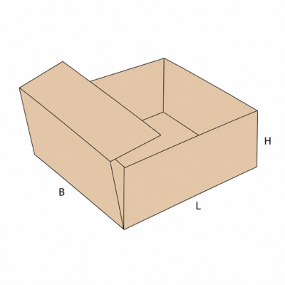 Caisse carton sur-mesure, autobloquante (FEFCO 454)
