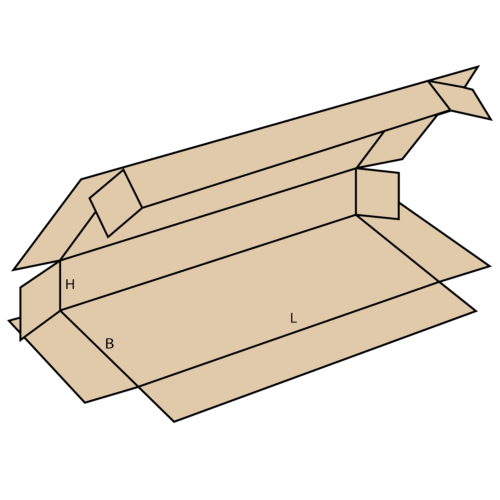 Boite d'emballage longue sur-mesure
