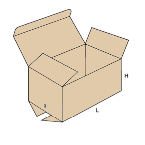 Boite postale sur-mesure à rabat, simple cannelure ecru