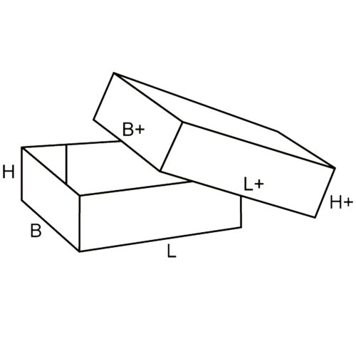 Boite télescopique sur mesure, simple cannelure blanc