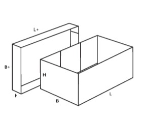 Carton sur-mesure simple cannelure blanc avec couvercle
