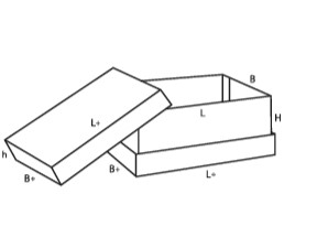 Caisse avec fond et couvercle amovibles, simple cannelure blanc