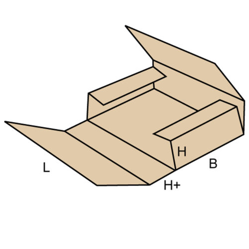 Etui en croix sur-mesure, simple cannelure ecru